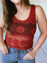 Load image into Gallery viewer, Boho Cowgirl Crochet Tank
