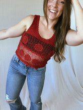 Load image into Gallery viewer, Boho Cowgirl Crochet Tank
