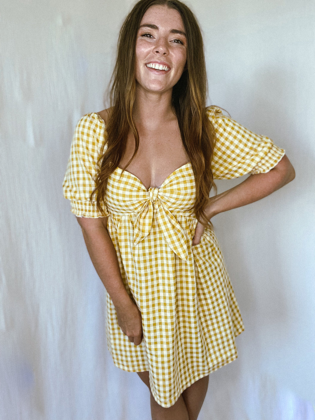 Look At The Bright Side Gingham Dress