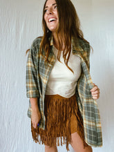 Load image into Gallery viewer, Cinnamon Fringe Wrap Skirt
